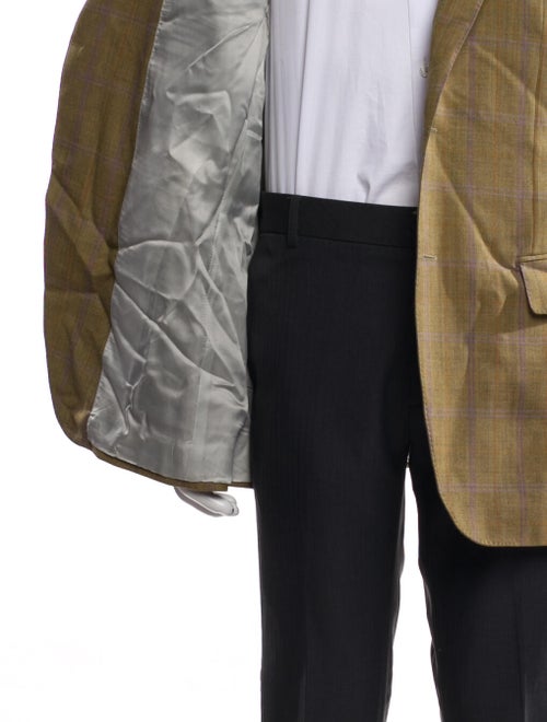 Barney's New York Wool Plaid Print Blazer