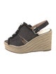 Barney's New York Denim Raw-Edge Trim Espadrilles