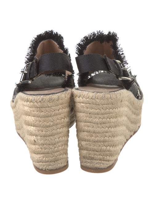 Barney's New York Denim Raw-Edge Trim Espadrilles