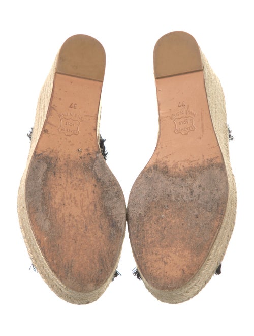 Barney's New York Denim Raw-Edge Trim Espadrilles