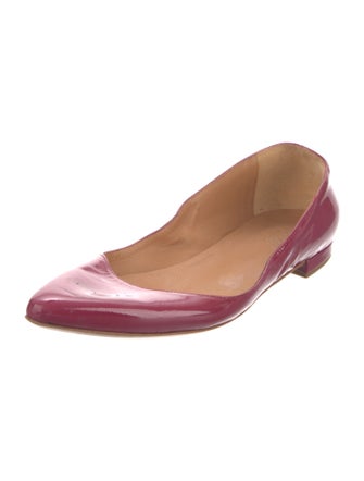 Barney's New York Patent Leather Cutout Accent Ballet Flats