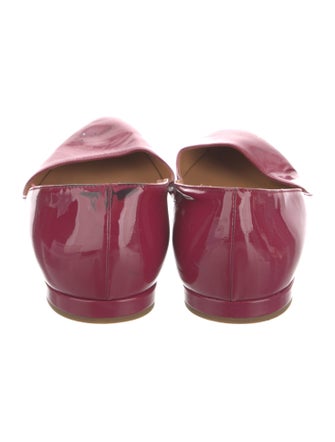 Barney's New York Patent Leather Cutout Accent Ballet Flats