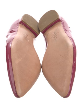 Barney's New York Patent Leather Cutout Accent Ballet Flats