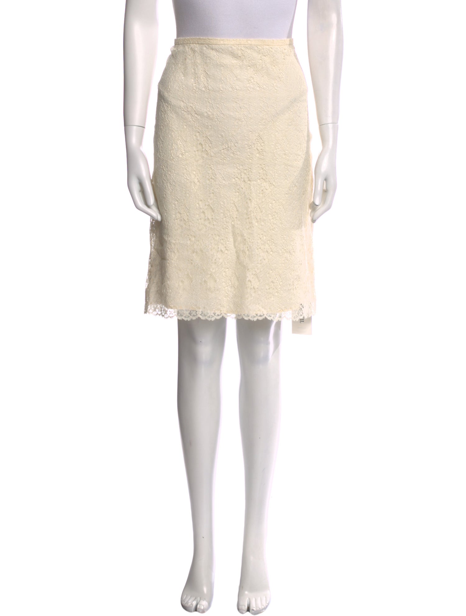 Barney's New York Lace Pattern Knee-Length Skirt