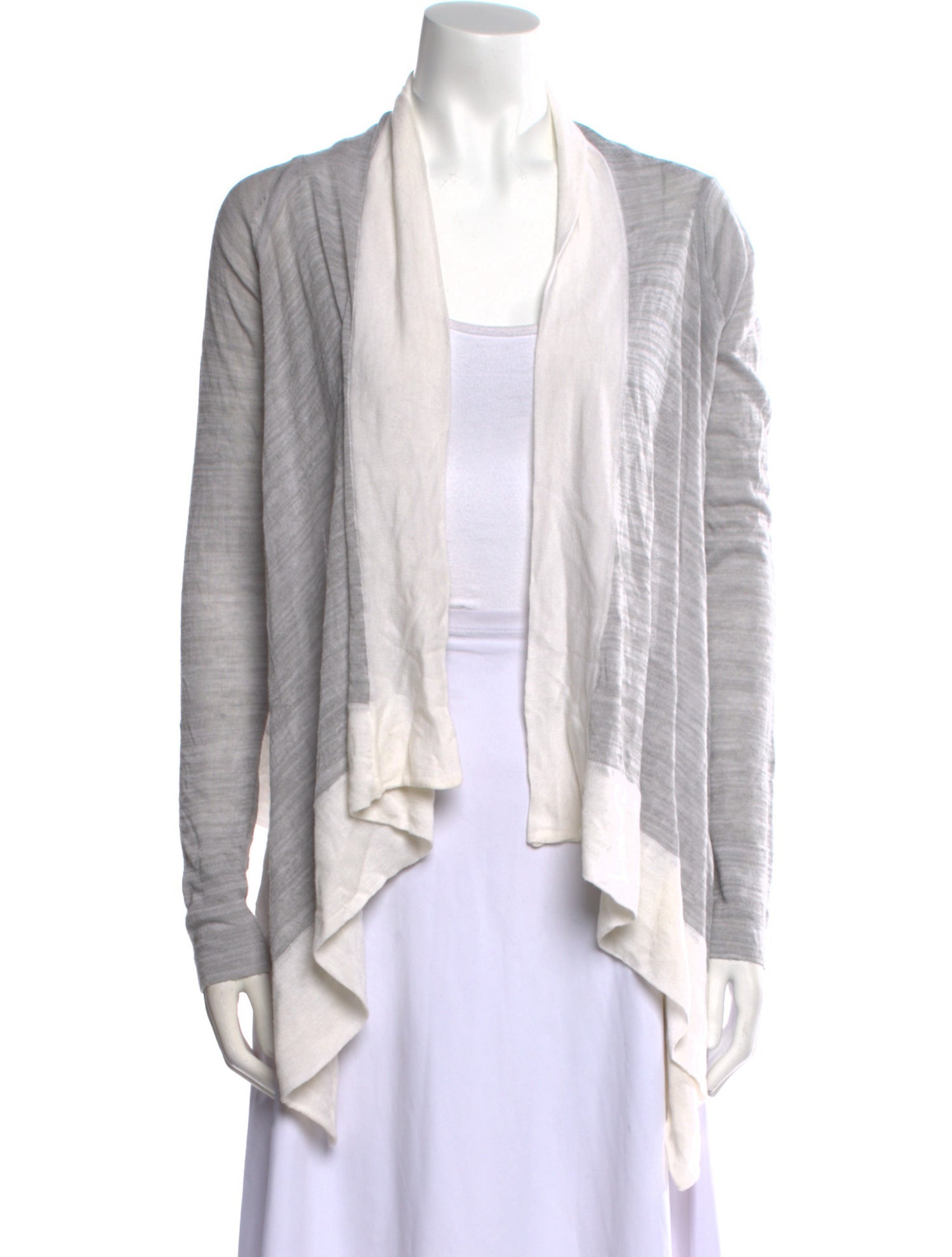 Barney's New York Striped Open Front Sweater