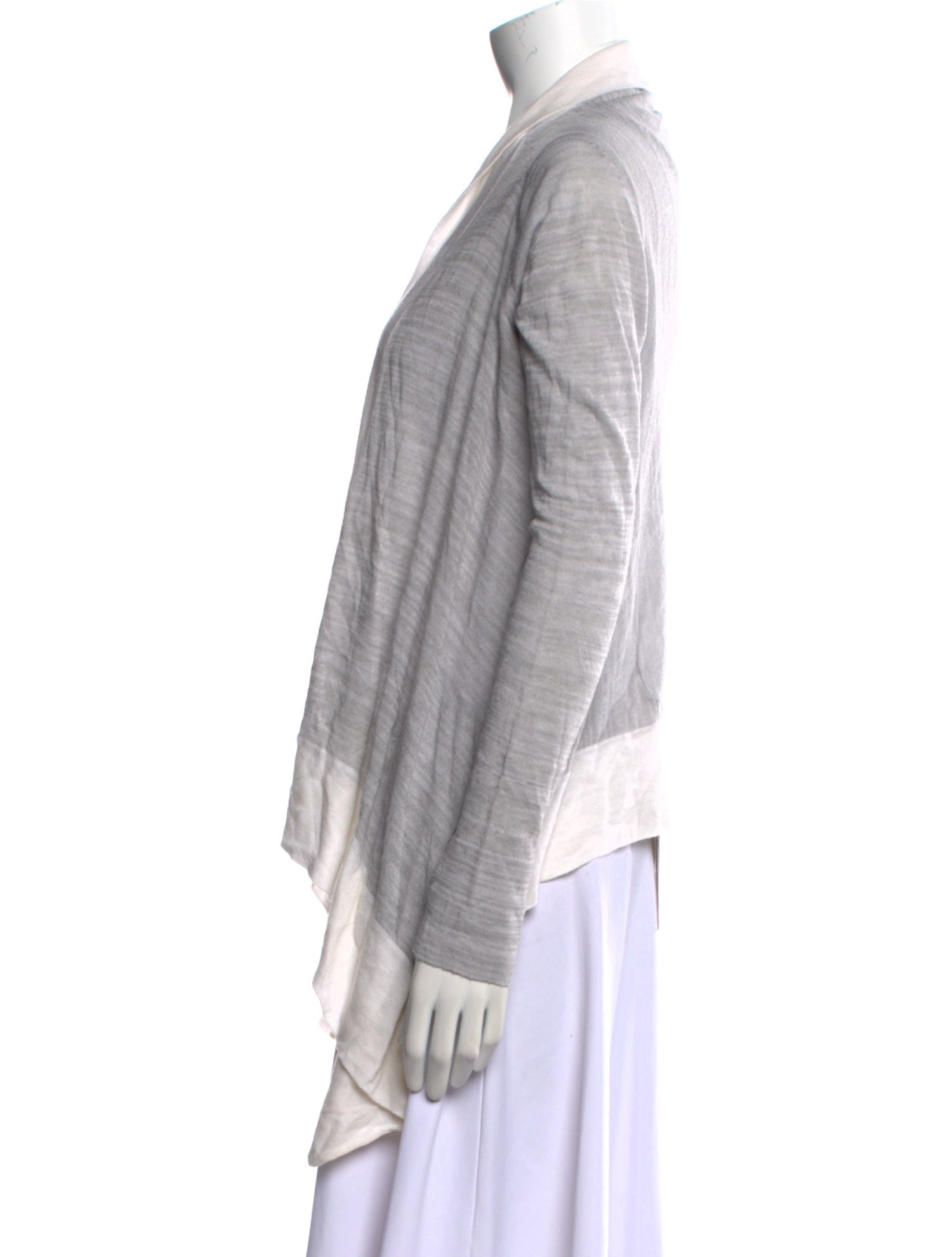 Barney's New York Striped Open Front Sweater