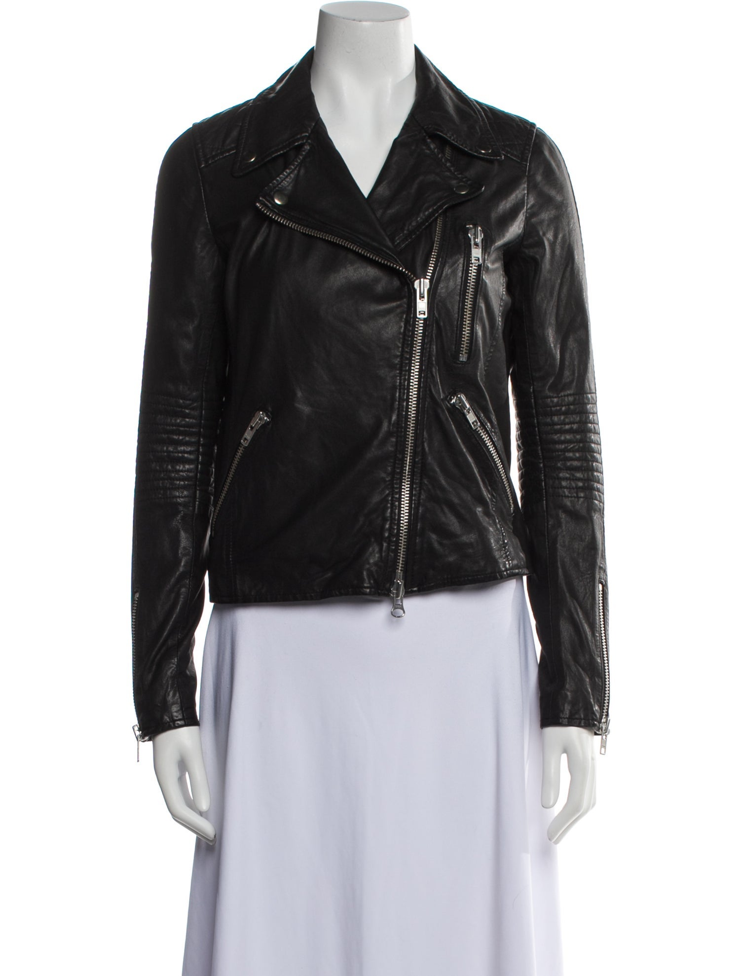 Barney's New York Leather Biker Jacket