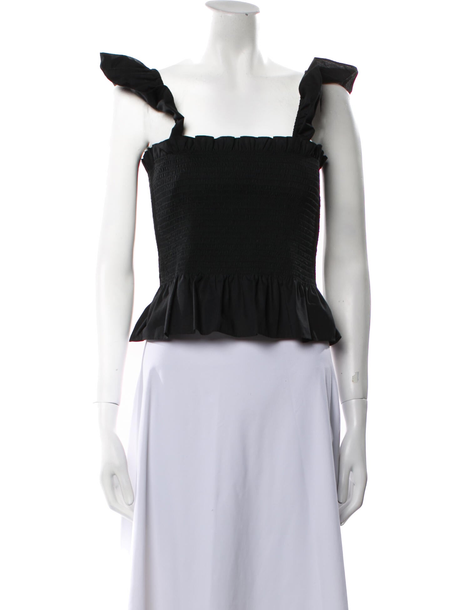 Barney's New York Square Neckline Sleeveless Crop Top