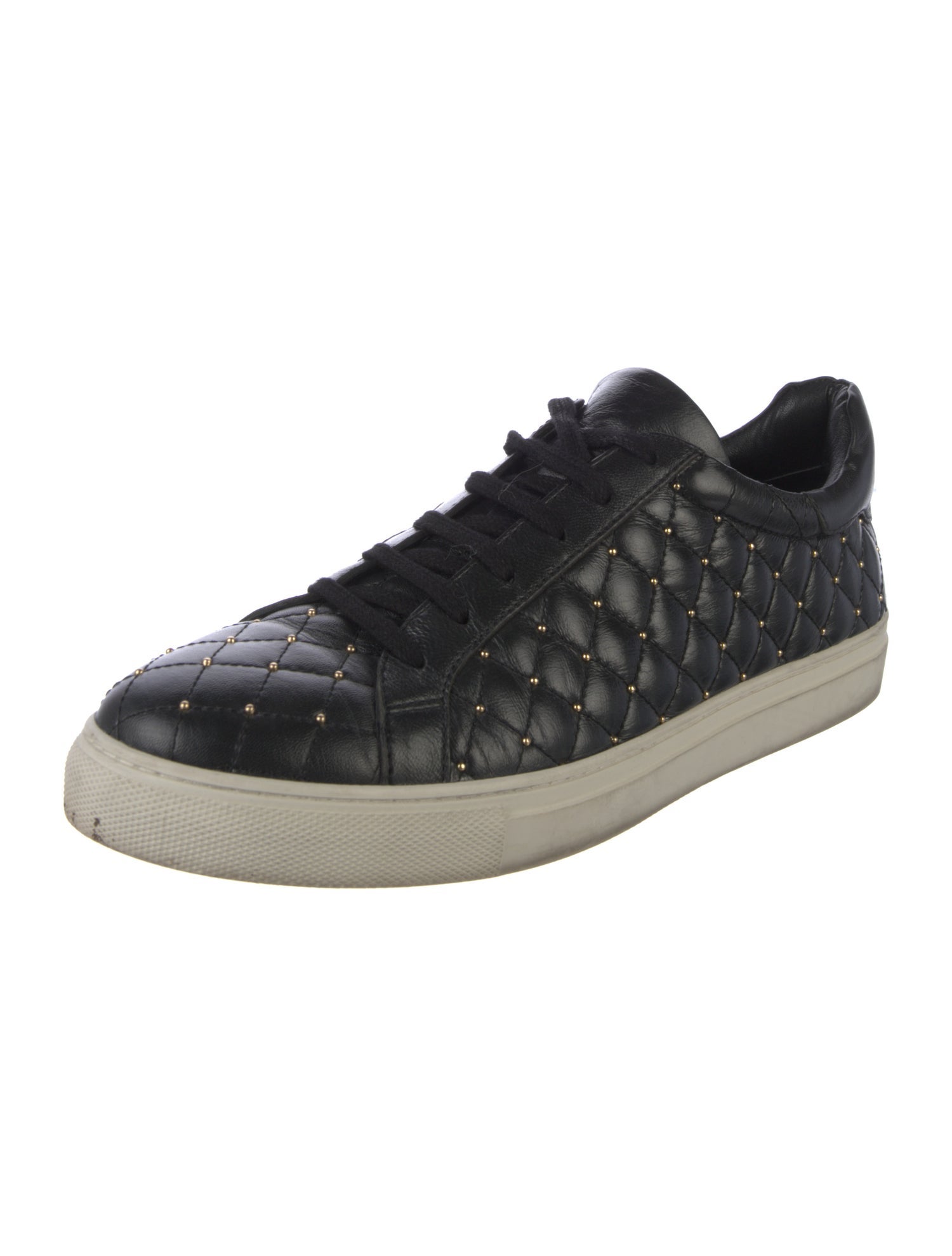 Barney's New York Leather Studded Accents Sneakers