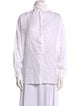 Barney's New York Linen Long Sleeve Button-Up Top