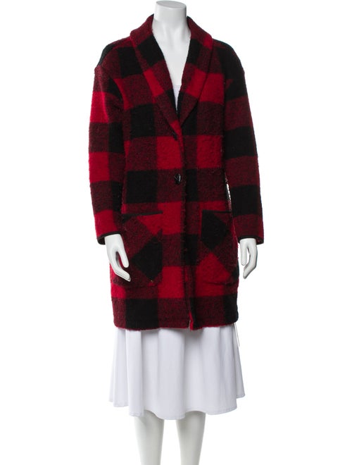 Barney's New York Plaid Print Coat