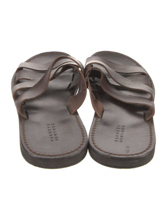 Barney's New York Leather Slides