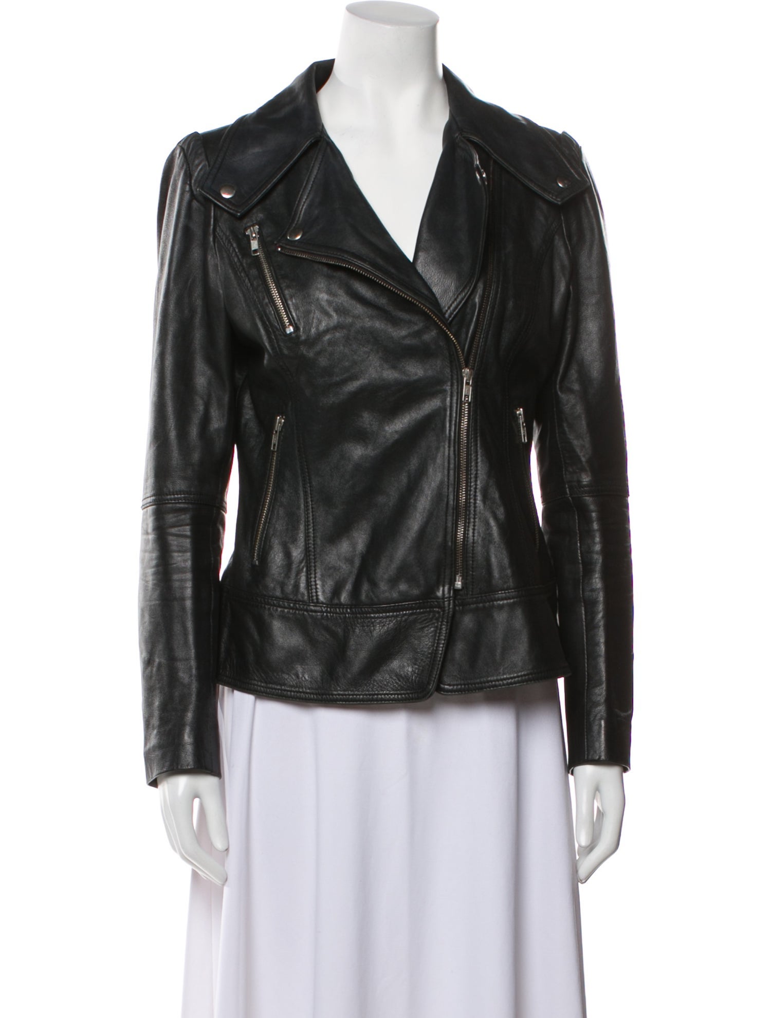 Barney's New York Leather Biker Jacket