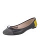 Barney's New York Leather Grosgrain Trim Ballet Flats