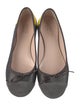 Barney's New York Leather Grosgrain Trim Ballet Flats