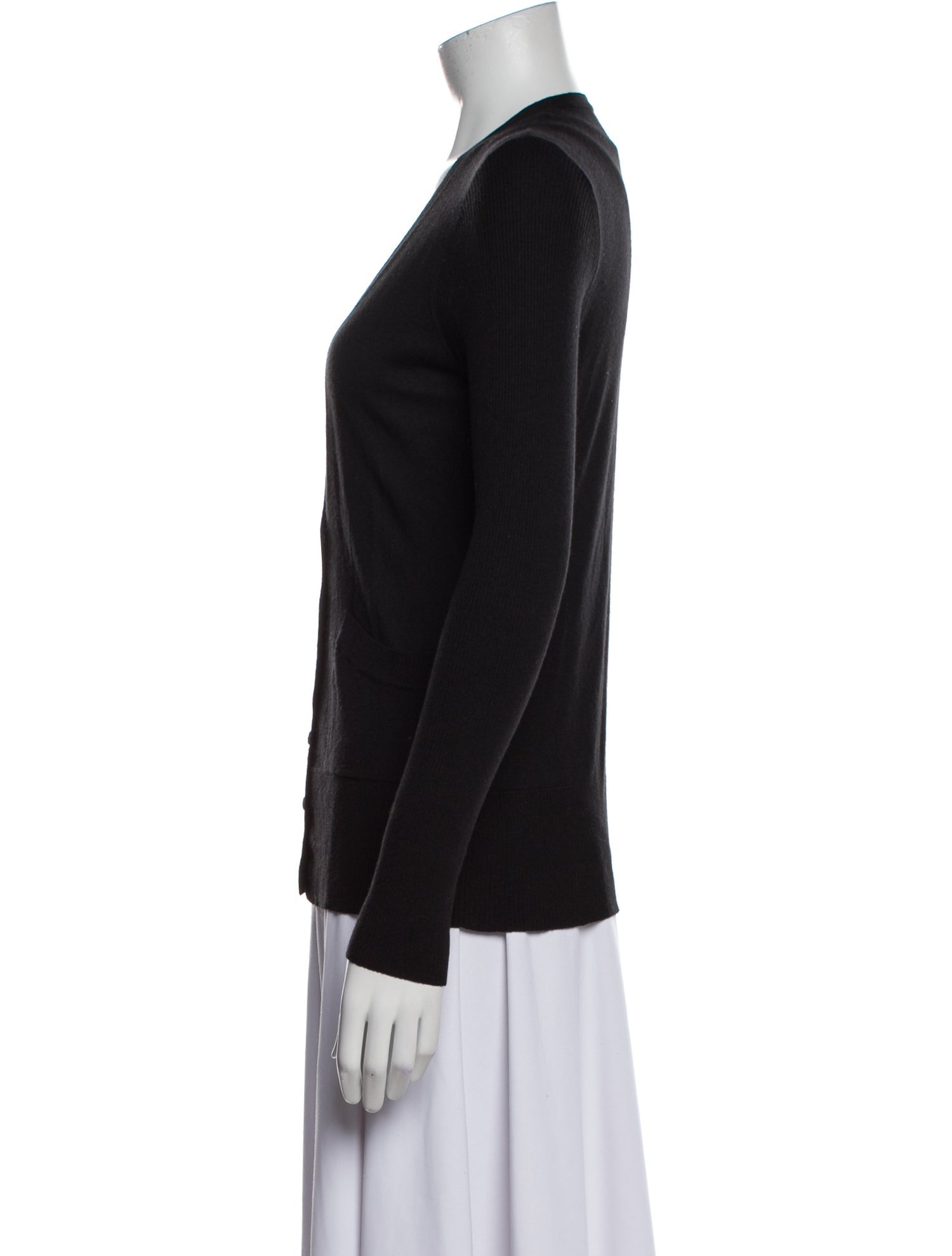 Barney's New York Silk Plunge Neckline Sweater