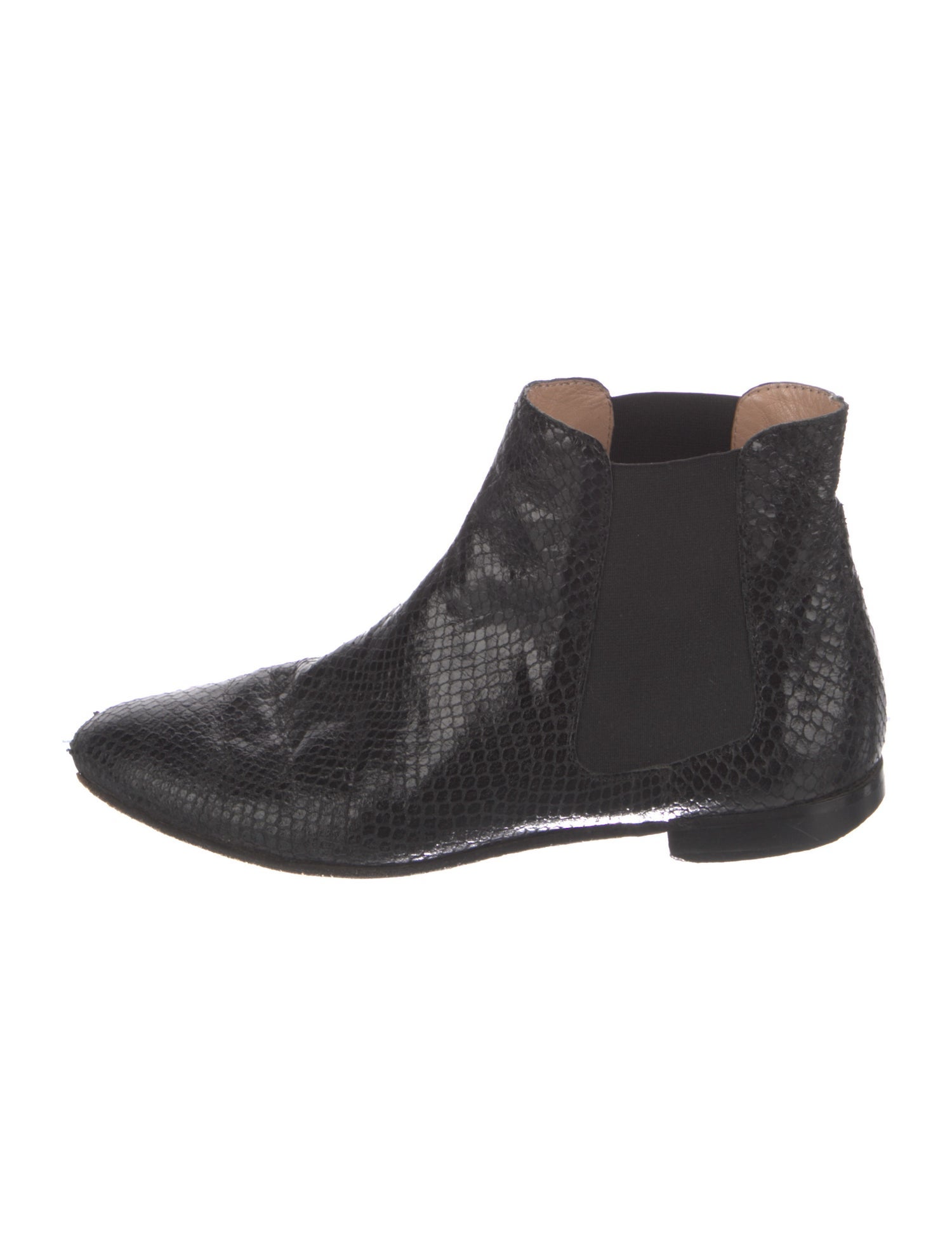 Barney's New York Embossed Leather Chelsea Boots