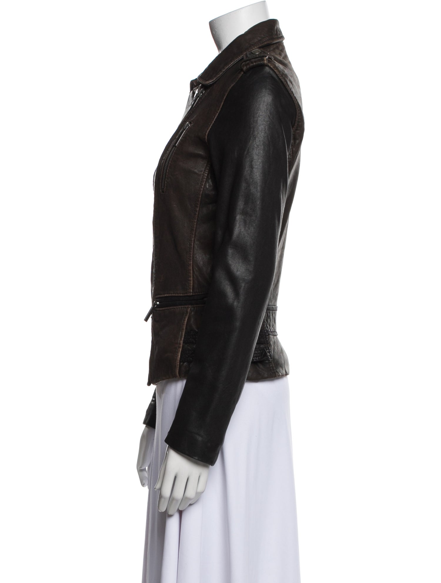Barney's New York Leather Biker Jacket