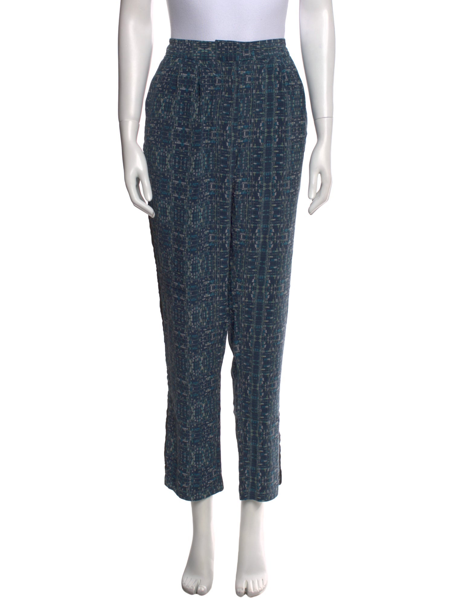 Barney's New York Silk Straight Leg Pants