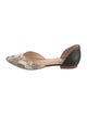 Barney's New York Leather Animal Print D'Orsay Flats