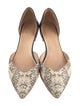 Barney's New York Leather Animal Print D'Orsay Flats
