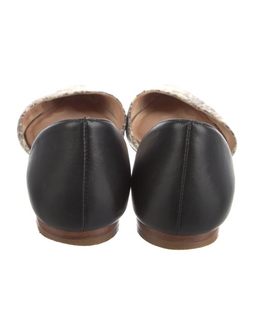 Barney's New York Leather Animal Print D'Orsay Flats