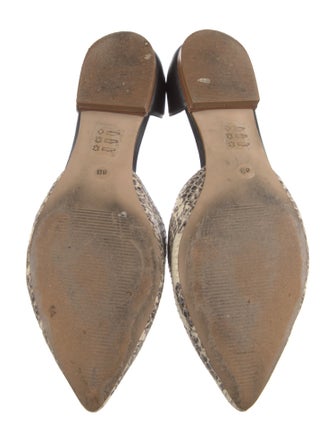 Barney's New York Leather Animal Print D'Orsay Flats