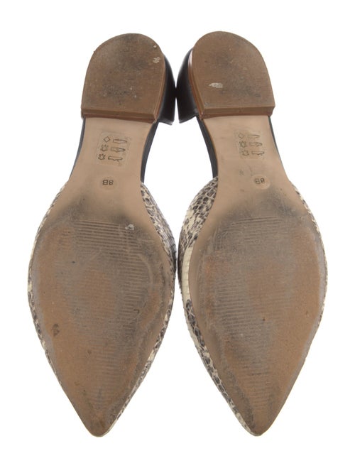 Barney's New York Leather Animal Print D'Orsay Flats
