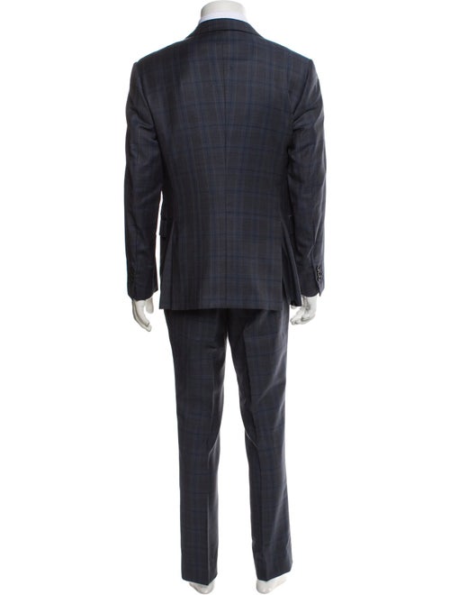 Barney's New York Wool Plaid Print Two-Piece Suit
