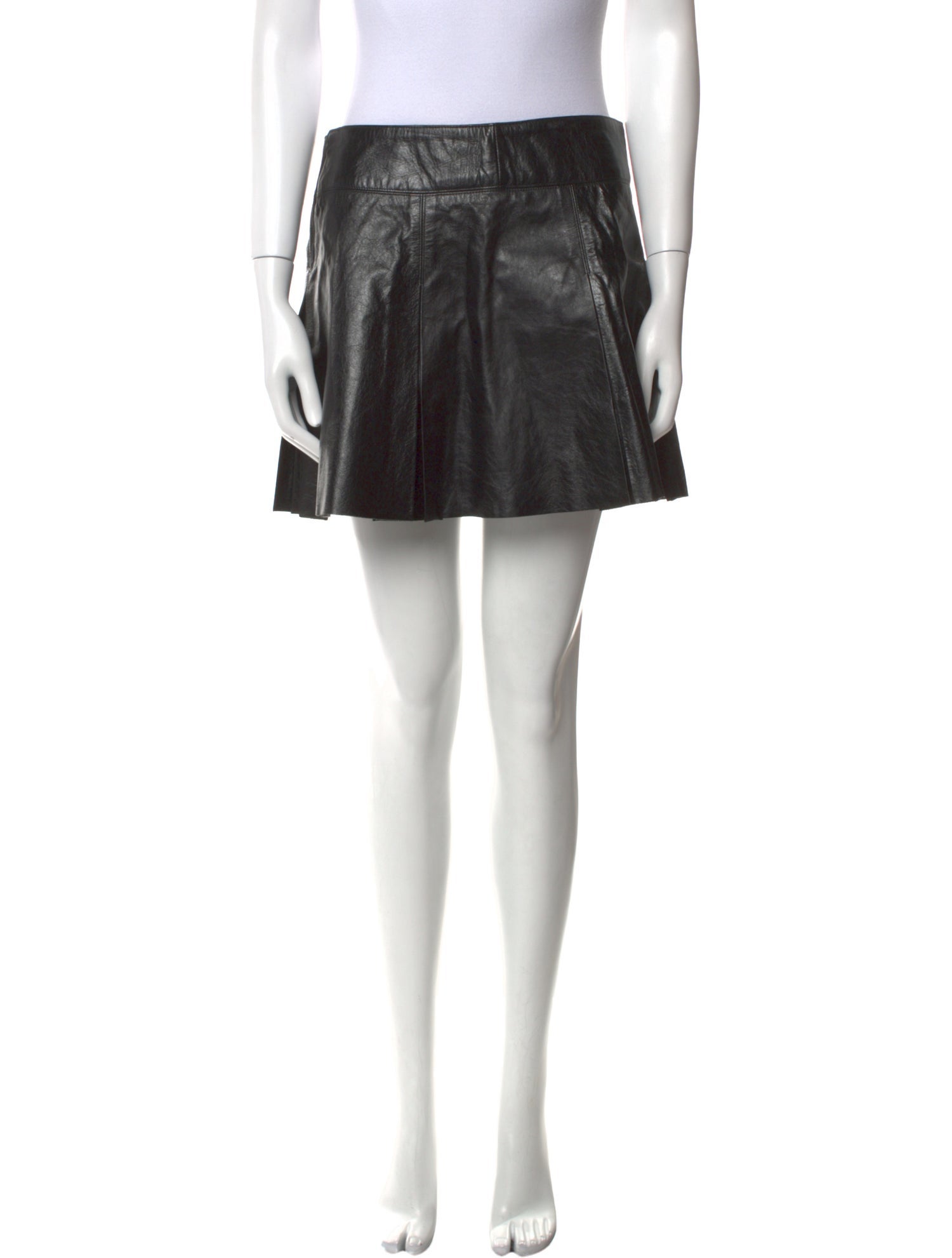 Barney's New York Lamb Leather Mini Skirt