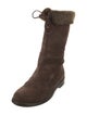 Barney's New York Suede Fur Trim Rain Boots