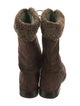 Barney's New York Suede Fur Trim Rain Boots