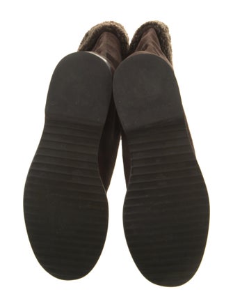 Barney's New York Suede Fur Trim Rain Boots