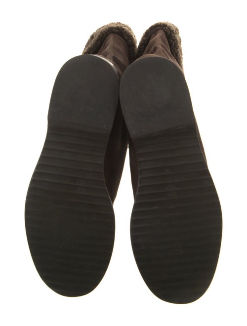 Barney's New York Suede Fur Trim Rain Boots