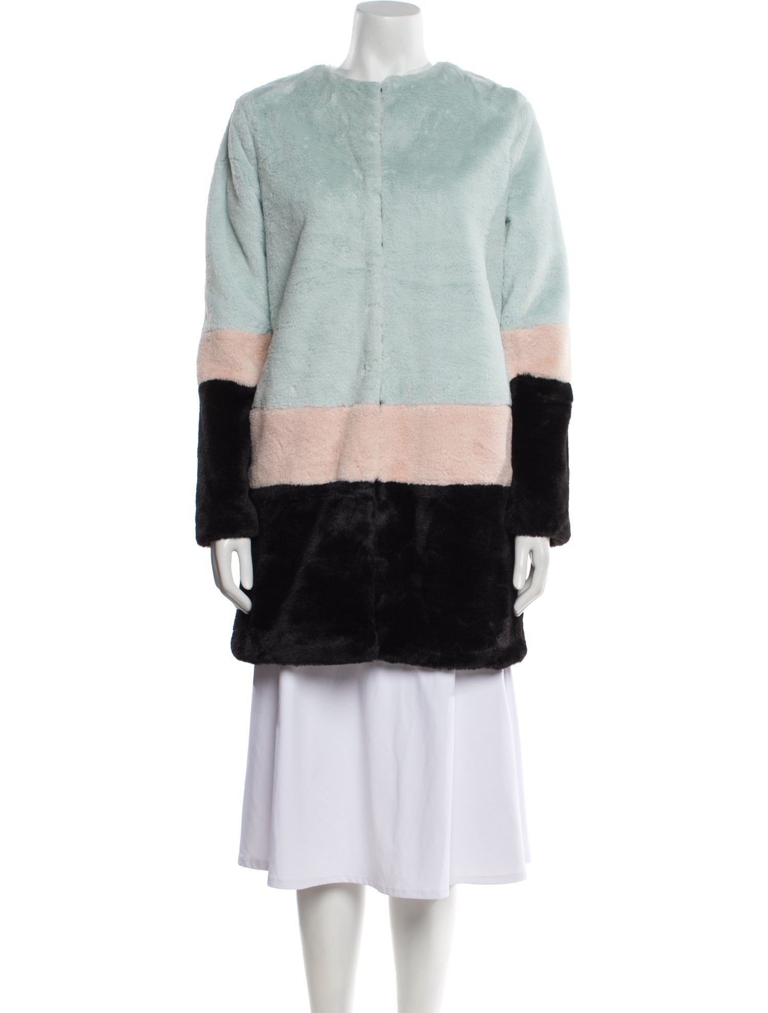 Barney's New York Colorblock Pattern Crew Neck Sweater w/ Tags