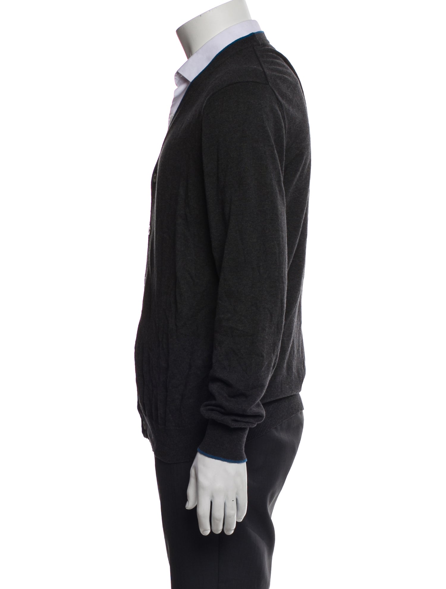 Barney's New York V-Neck Long Sleeve Cardigan