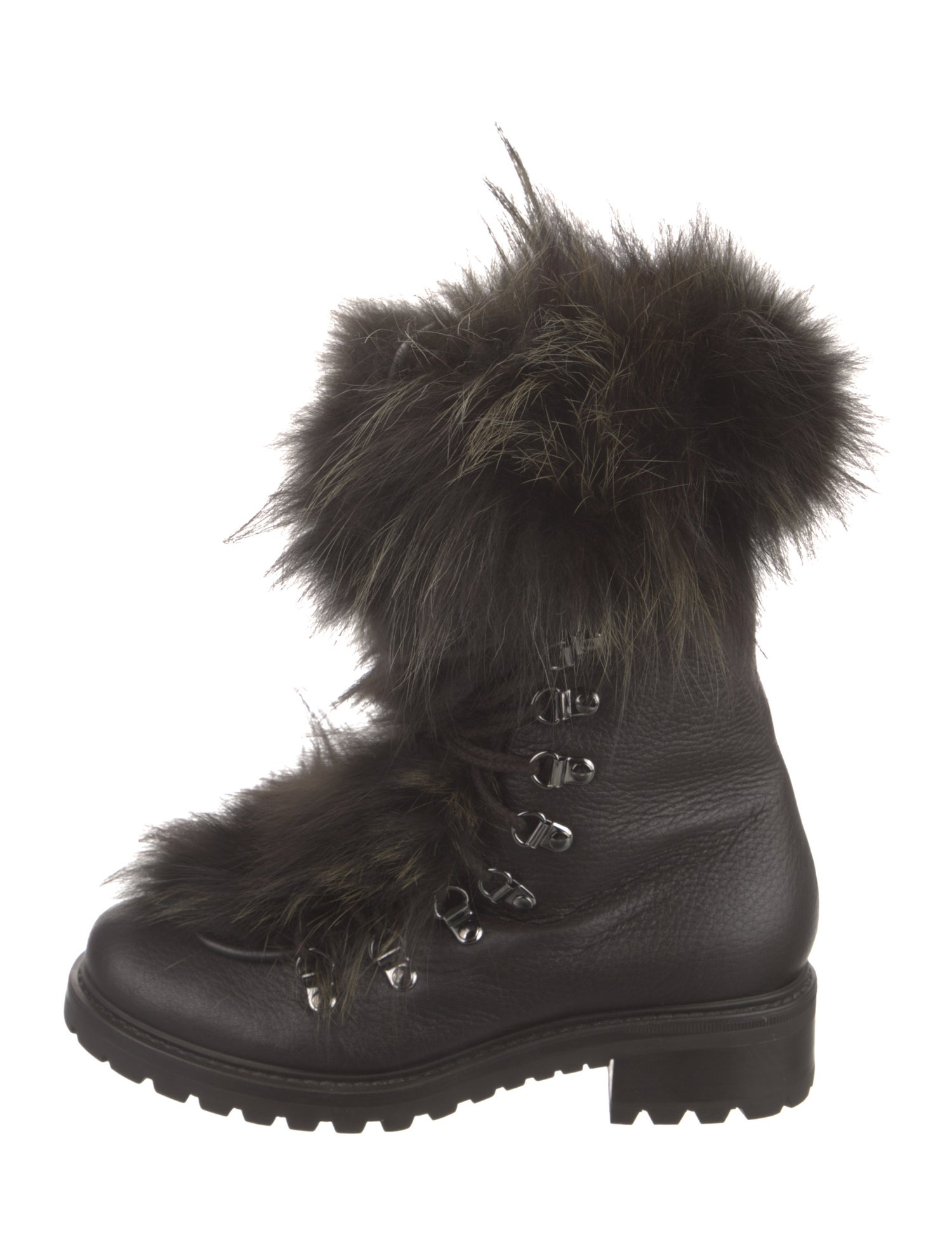Barney's New York Leather Combat Boots