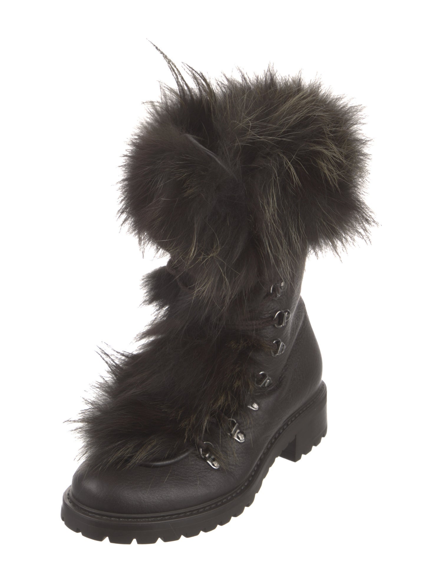 Barney's New York Leather Combat Boots