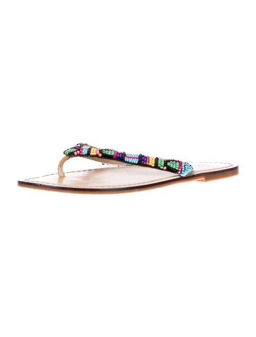 Barney's New York Leather Printed Slides
