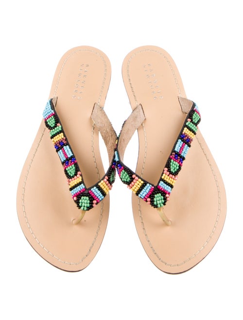 Barney's New York Leather Printed Slides