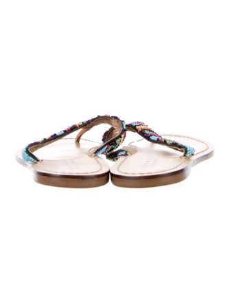 Barney's New York Leather Printed Slides