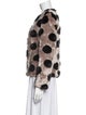 Barney's New York Faux Fur Polka Dot Print Faux Fur Jacket