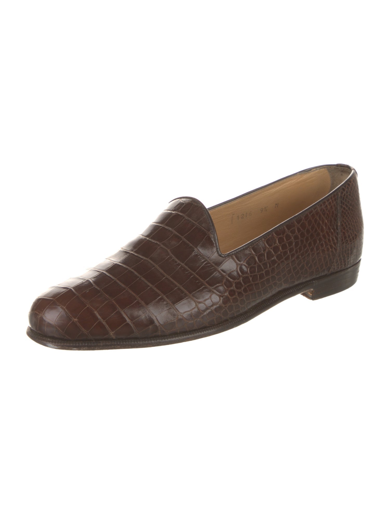 Barney's New York Embossed Leather Dress Loafers