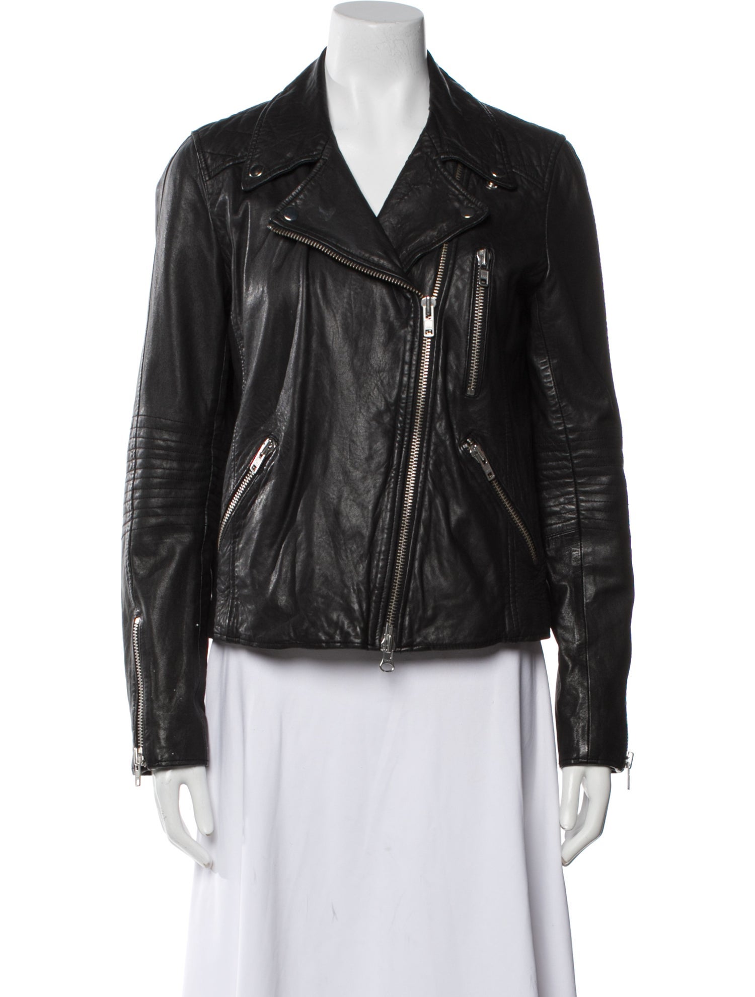 Barney's New York Leather Biker Jacket