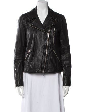 Barney's New York Leather Biker Jacket