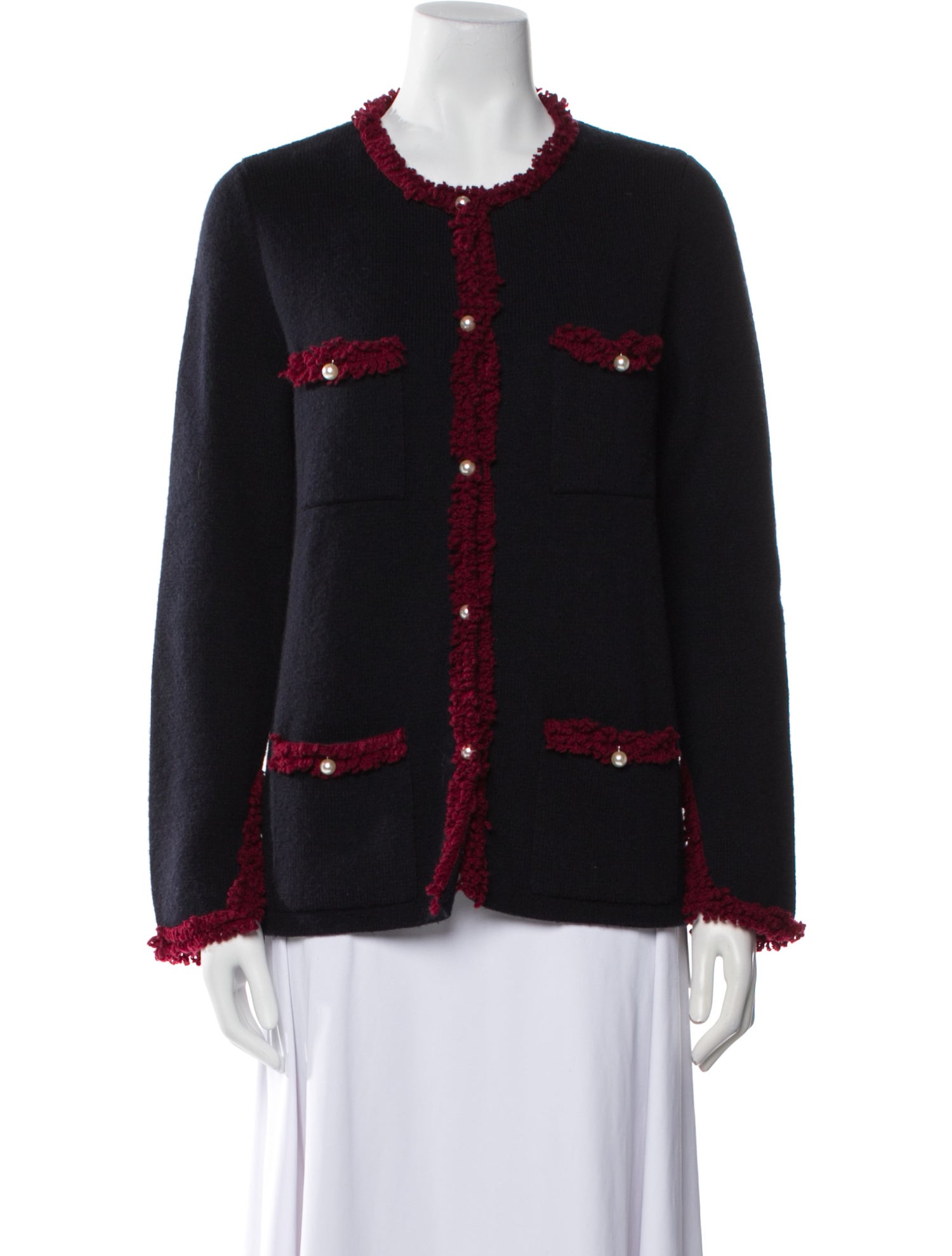 Barney's New York Cashmere Colorblock Pattern Sweater