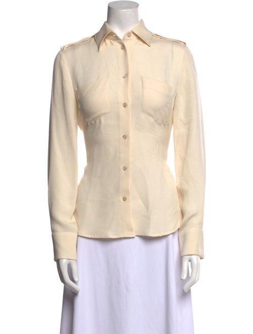 Barney's New York Long Sleeve Button-Up Top