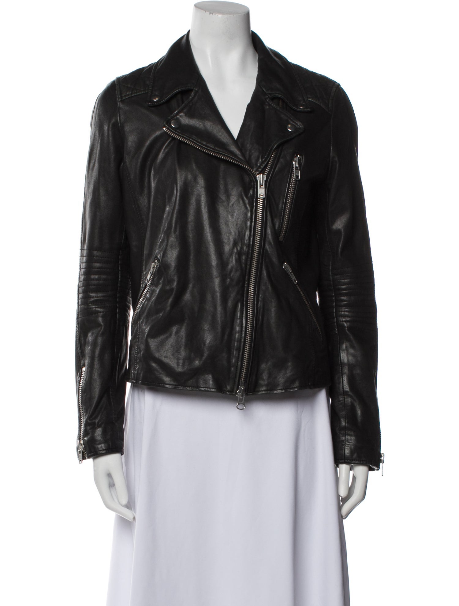 Barney's New York Leather Biker Jacket