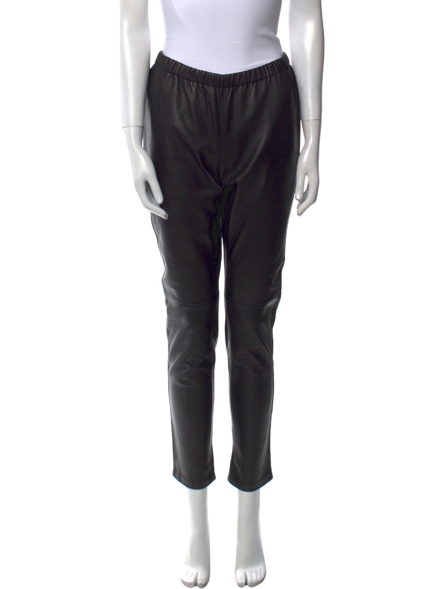 Barney's New York Leather Straight Leg Pants