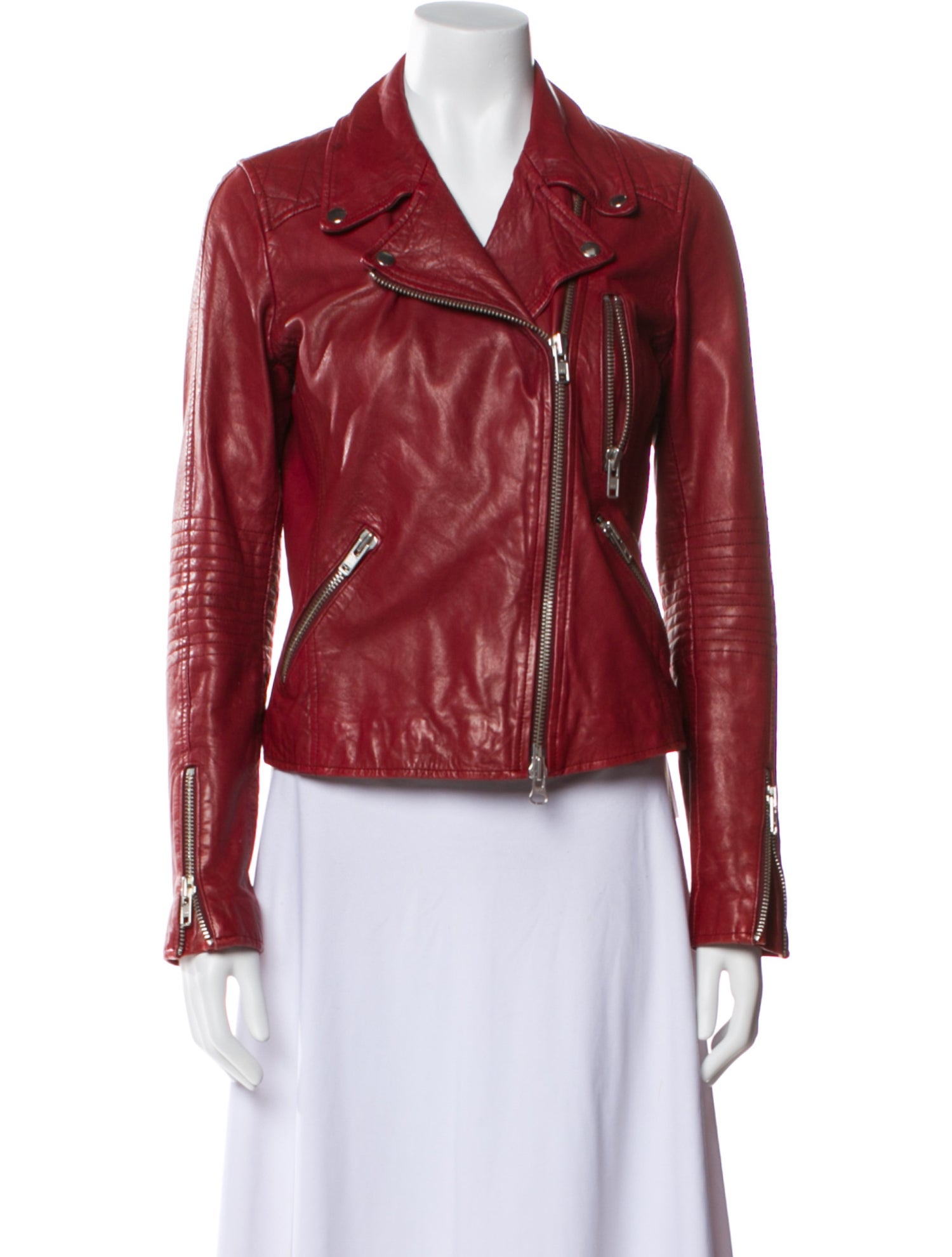 Barney's New York Leather Biker Jacket